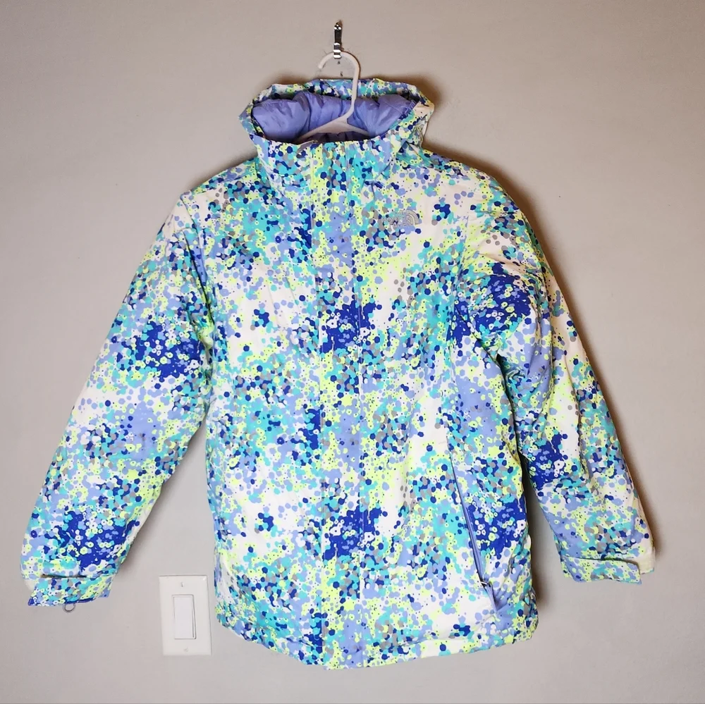 The‎ North Face Insulated Hyvent Coat Kids Youth Size Large 14/16 Blue Green